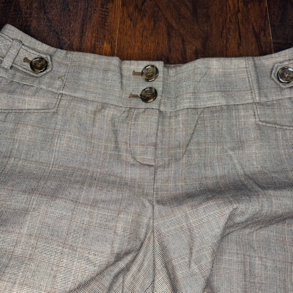 The Limited Brown Plaid Wide-Leg Mid Rise Trousers Y2K Vintage 8 NWT - Picture 4 of 16